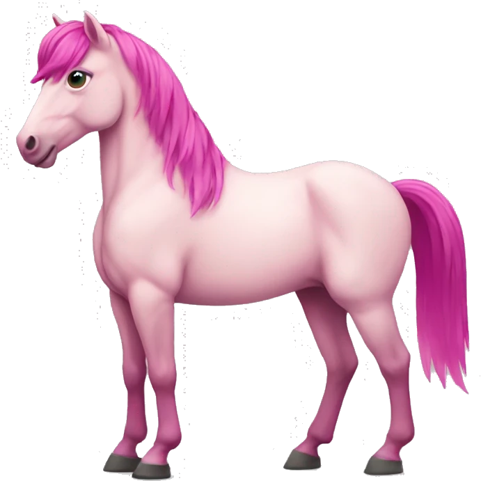 Light pink horse with magenta hair  emoji
