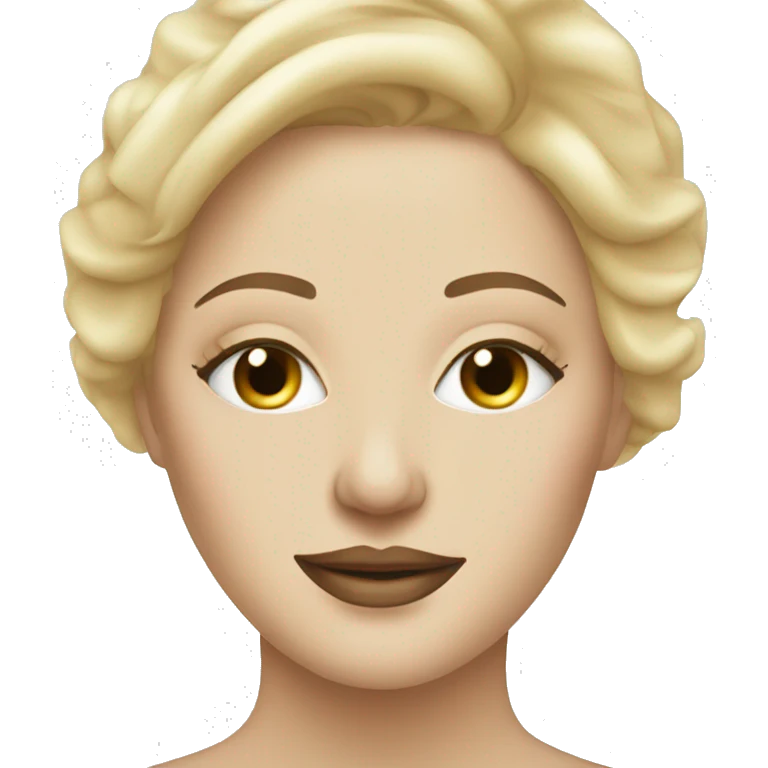 Blonde Lady with face mask spa beauty full face relaxing emoji