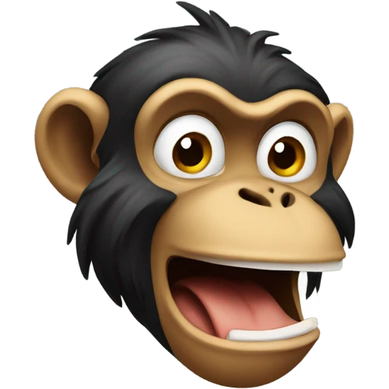 A monkey burping emoji