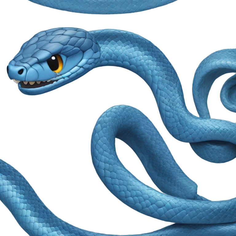blue  snake emoji