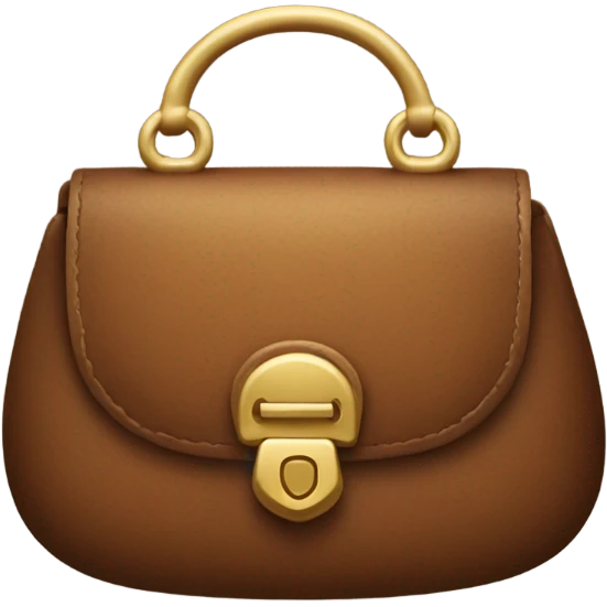 Cute brown purse emoji