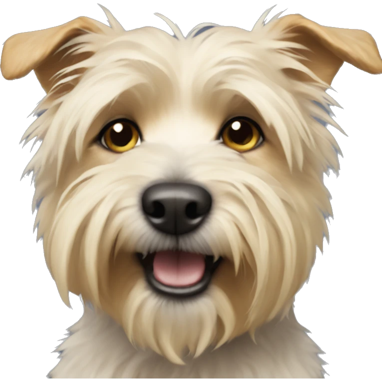 Scruffy blonde terrier dog emoji