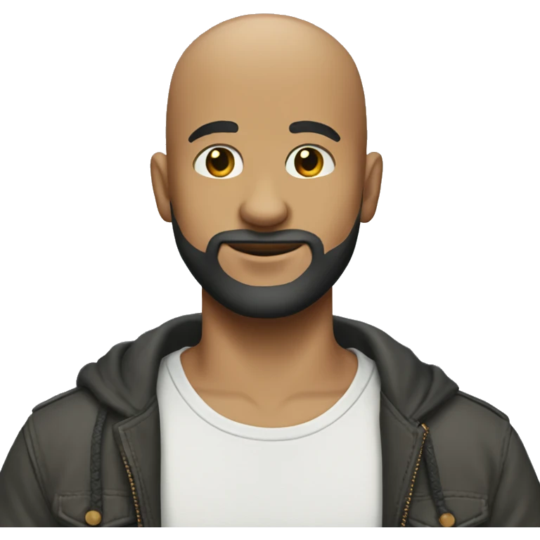 bald with beard and different clothes outfits emoji