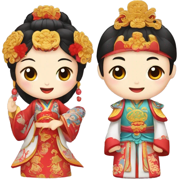 a couple Peking Opera characters emoji