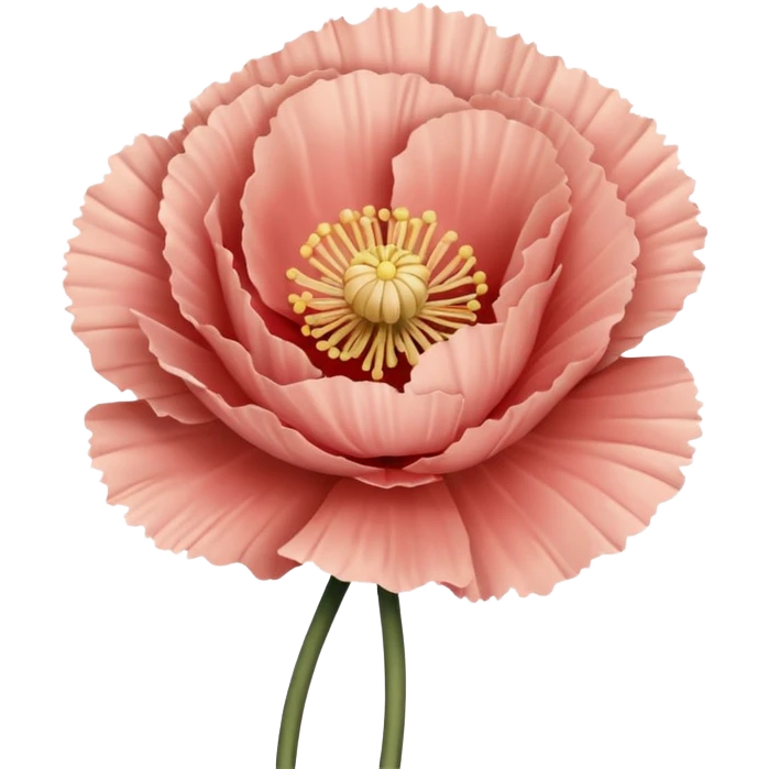Carnation poppy beige light rose emoji