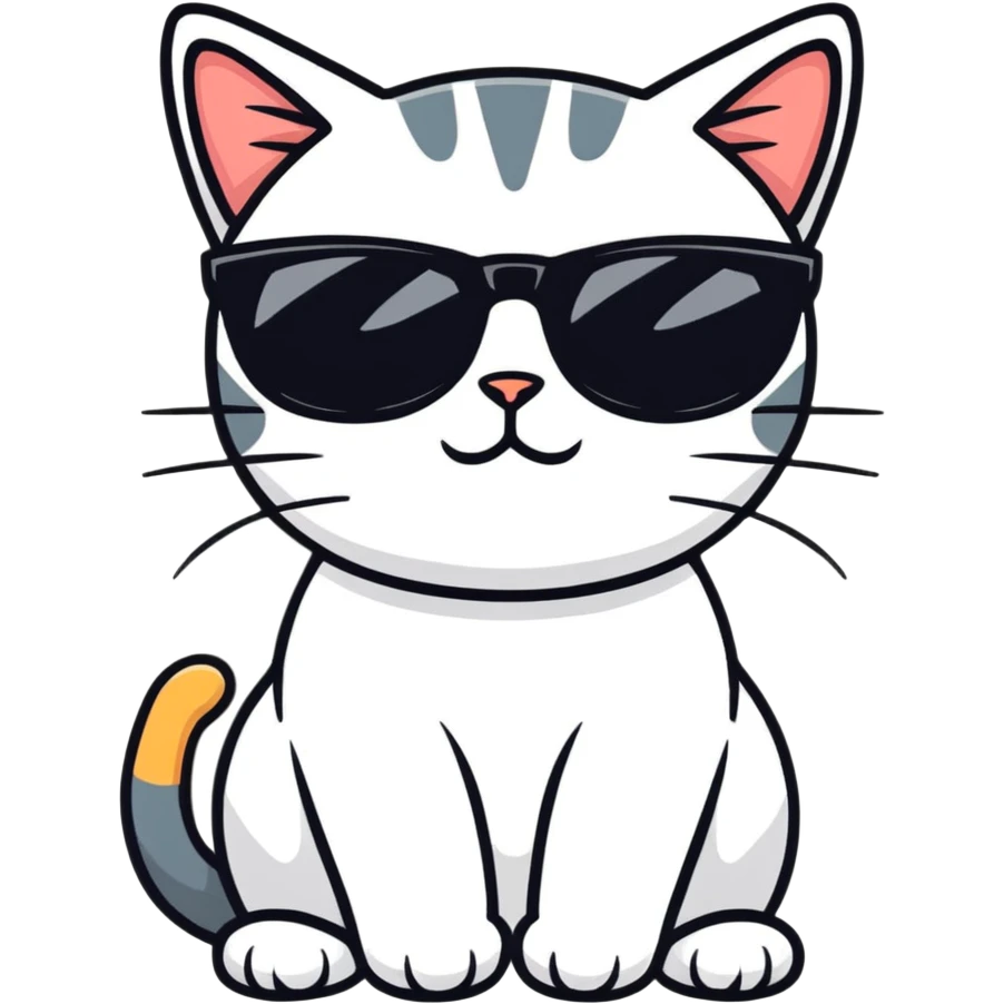 Cat with sunglasses emoji