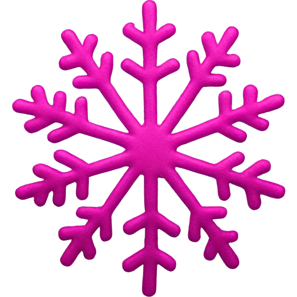Pink Snow Flake emoji
