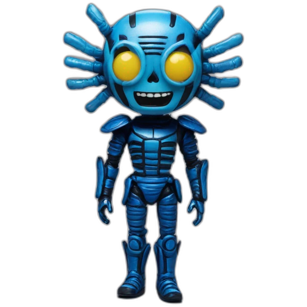 Beetleborg blue action figure Japanese emoji