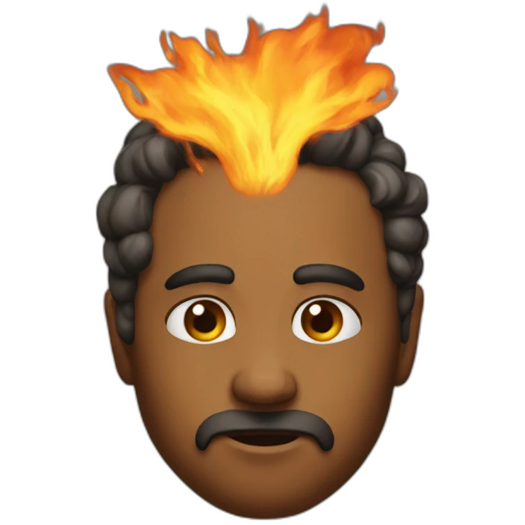 Mind on fire emoji