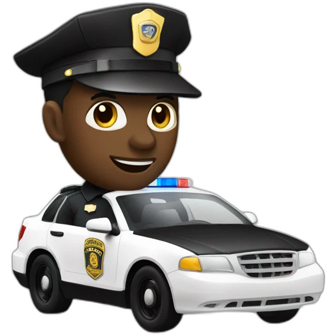 a-black-man-in-a-cop-car emoji