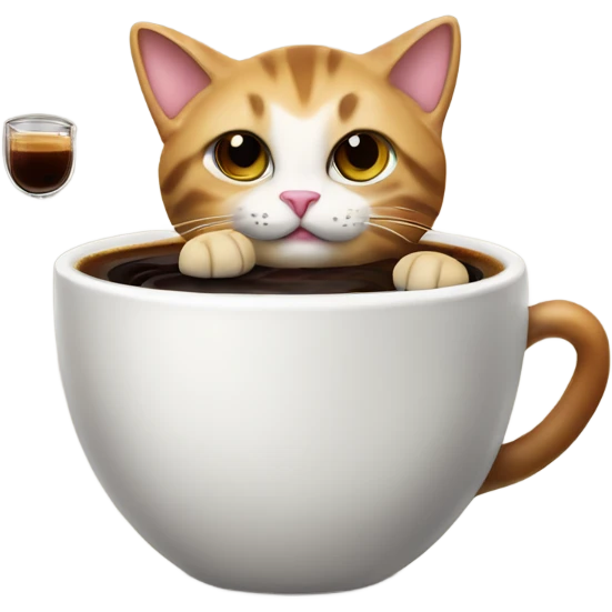 cat with espresso martini in paw emoji
