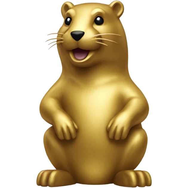 gold beaver statue emoji