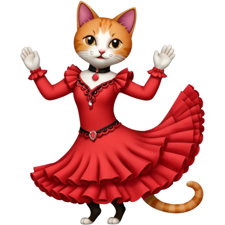 a cat dancing flamenco emoji