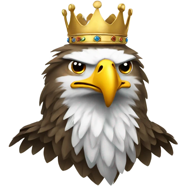 Strong eagle wearing a crown  emoji