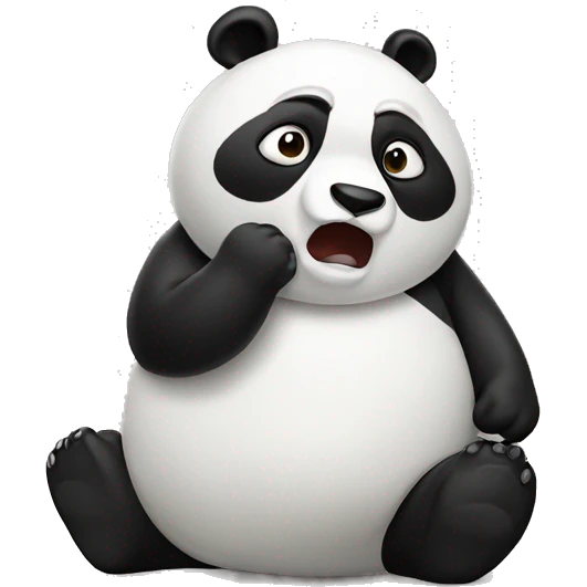 Panda farting emoji