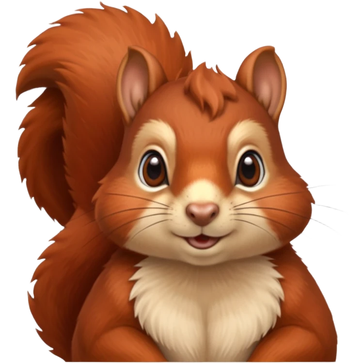 emoji  Realistic red Mama squirrel emoji