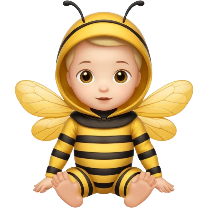 baby in a cute bee costume emoji