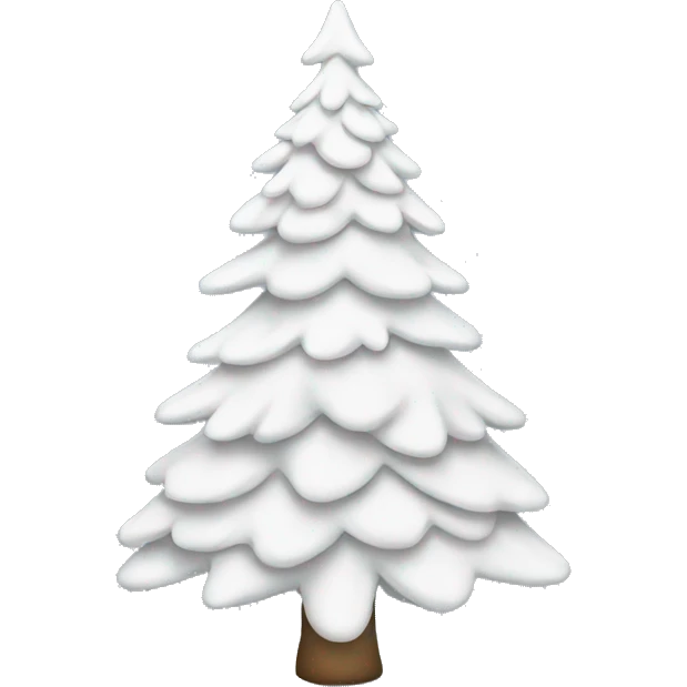 White Christmas tree emoji