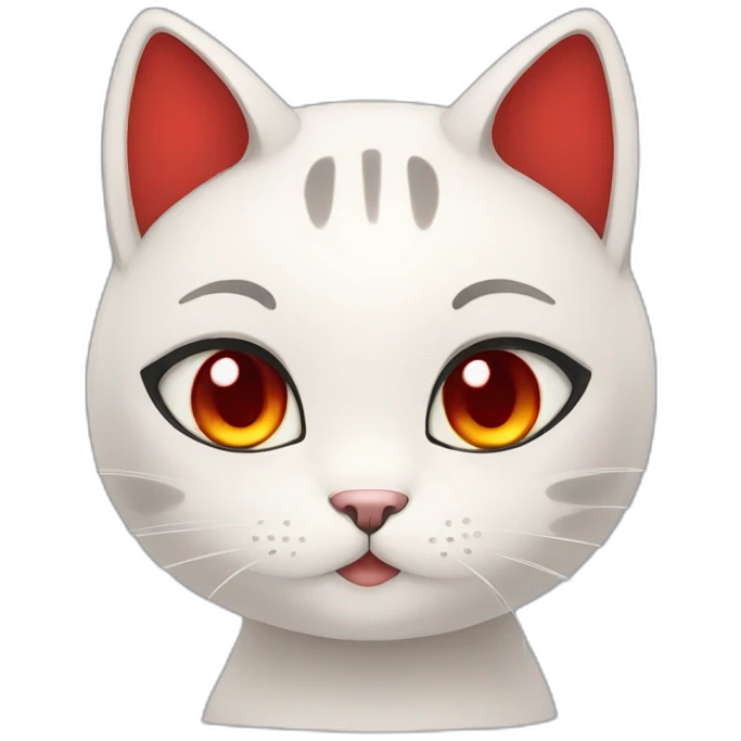 Neko girl with red eyes emoji