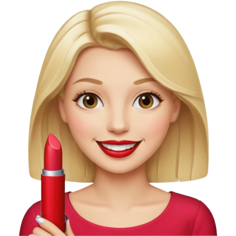 Face of blonde woman very happy emoji