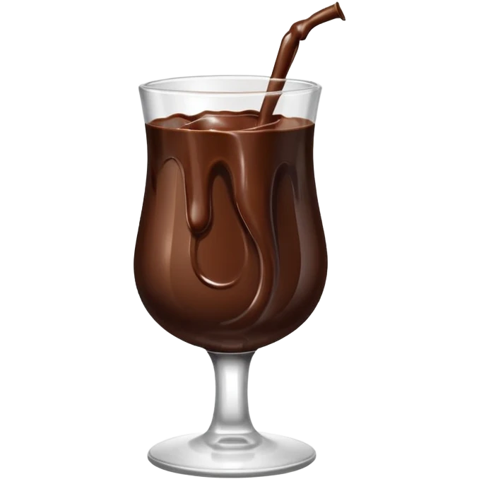  melted chocolate in glass emoji