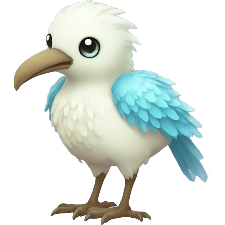 Fantasy ice bird Fakemon full body emoji