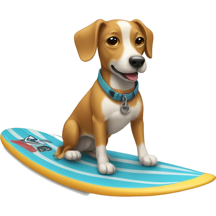 Dog surfboarding  emoji