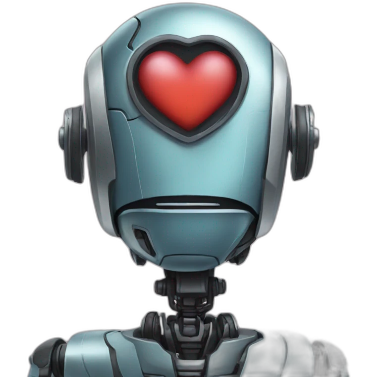 Robot love emoji