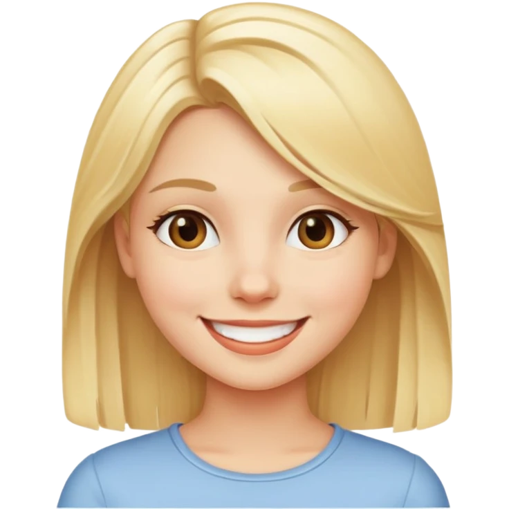 Blonde girl cutie emoji
