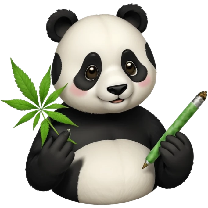 Panda Bajando locura de Marihuana con un video de youtube emoji