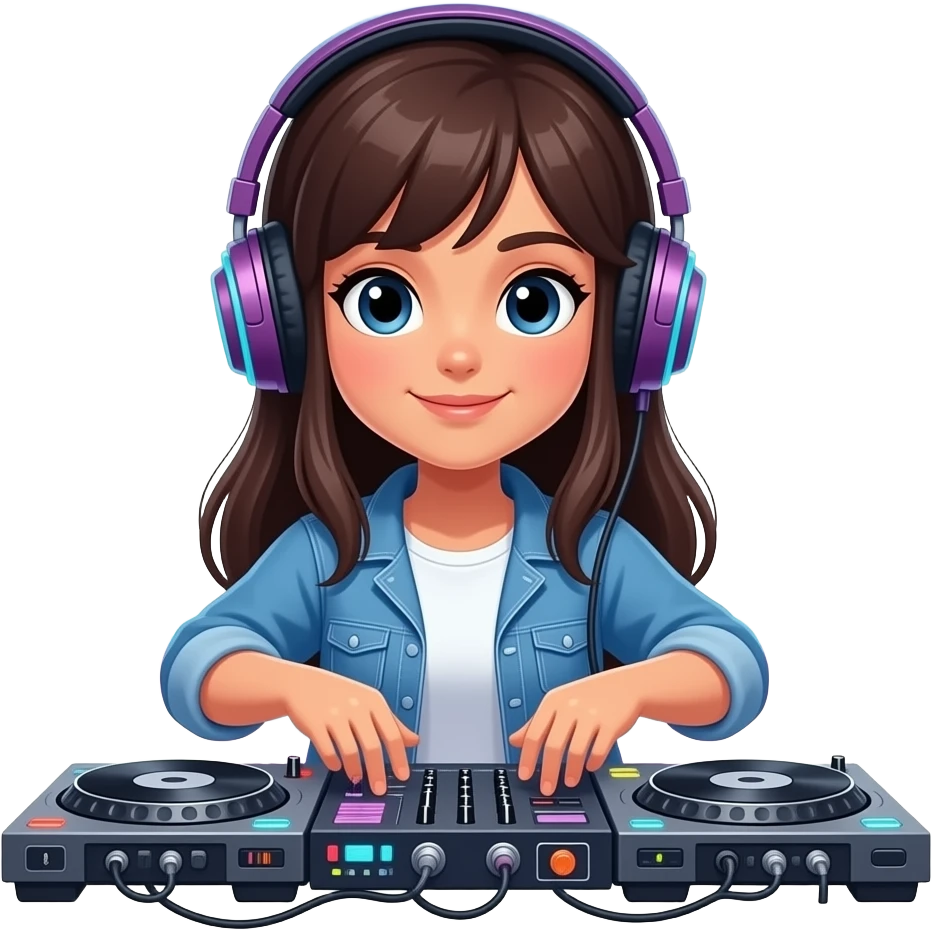 Girl dj emoji