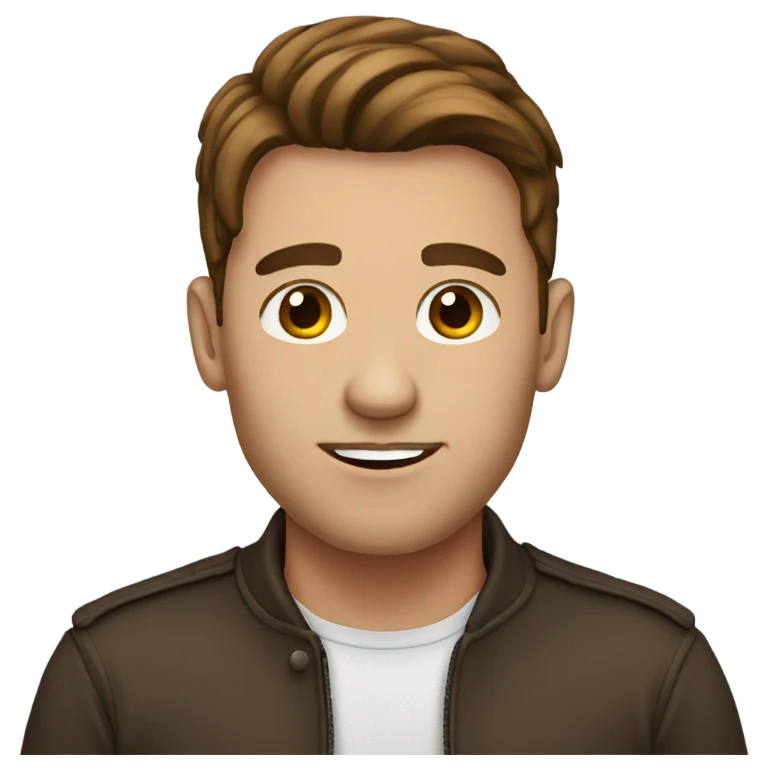 male portrait with brown hair emoji