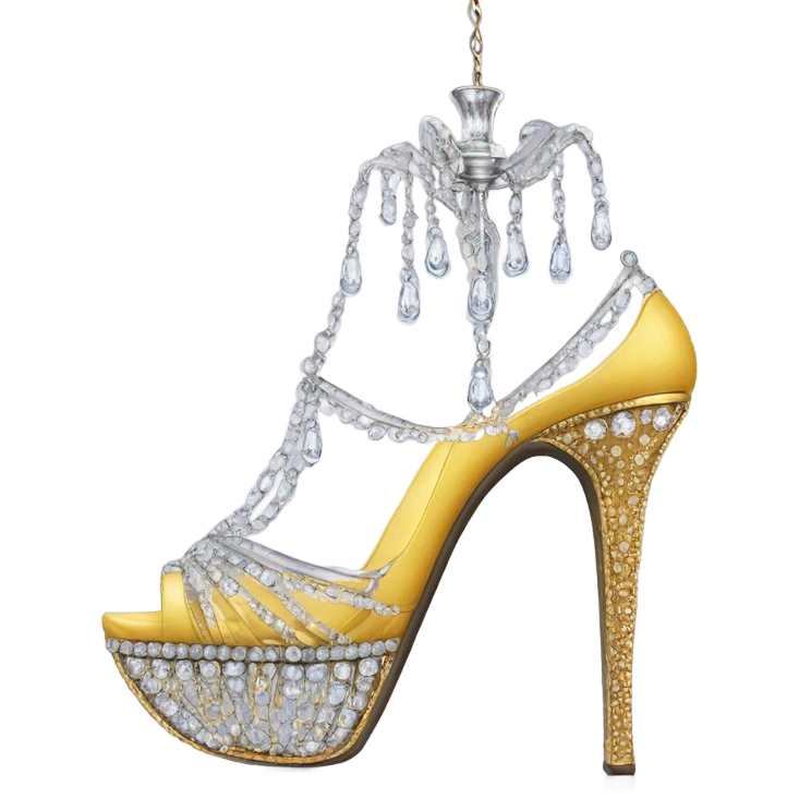 René caovilla chandelier heels emoji