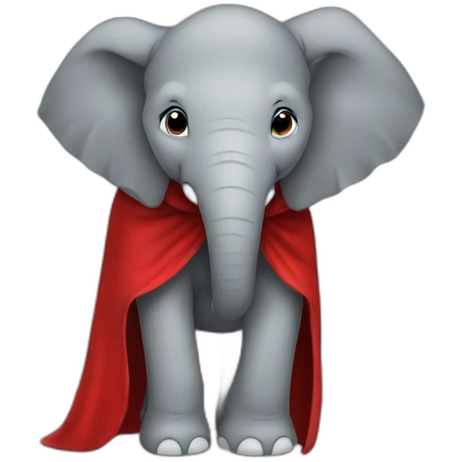 An Elephant Wearing A Red Cloak emoji