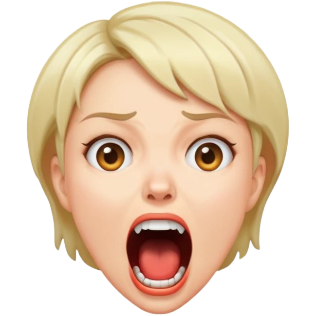 screaming female emoji