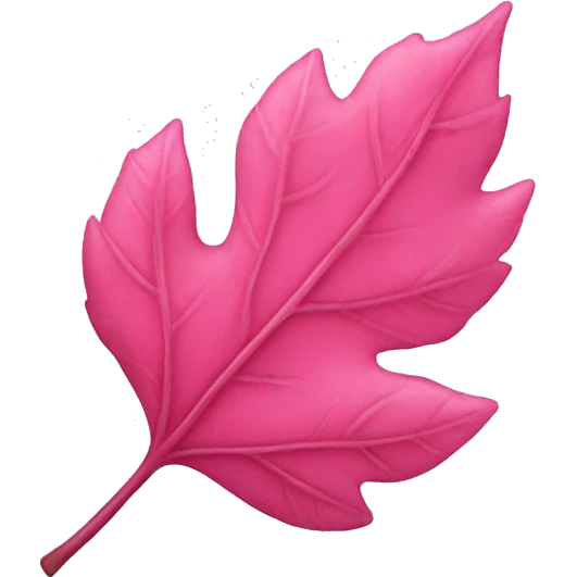Pink leaf emoji