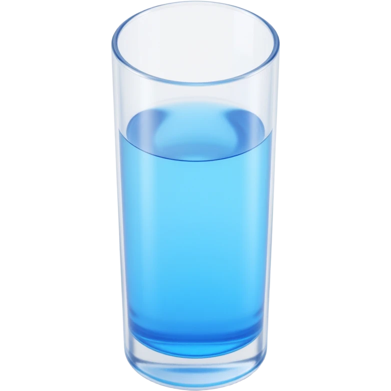 glass of water icon, skeuomorphism style emoji
