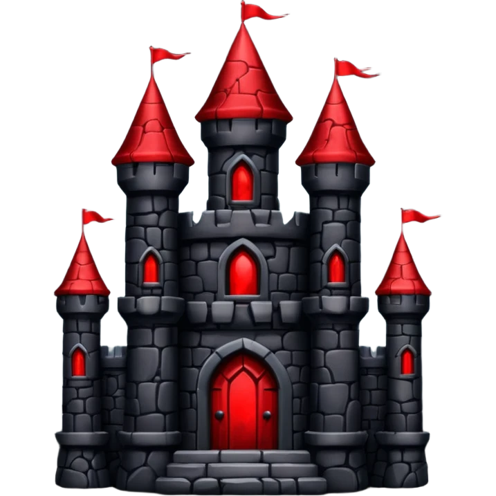Dark Castle with the colors red and black emoji