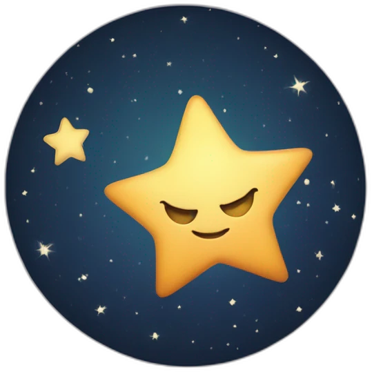 Lua crescente com estrela dentro emoji