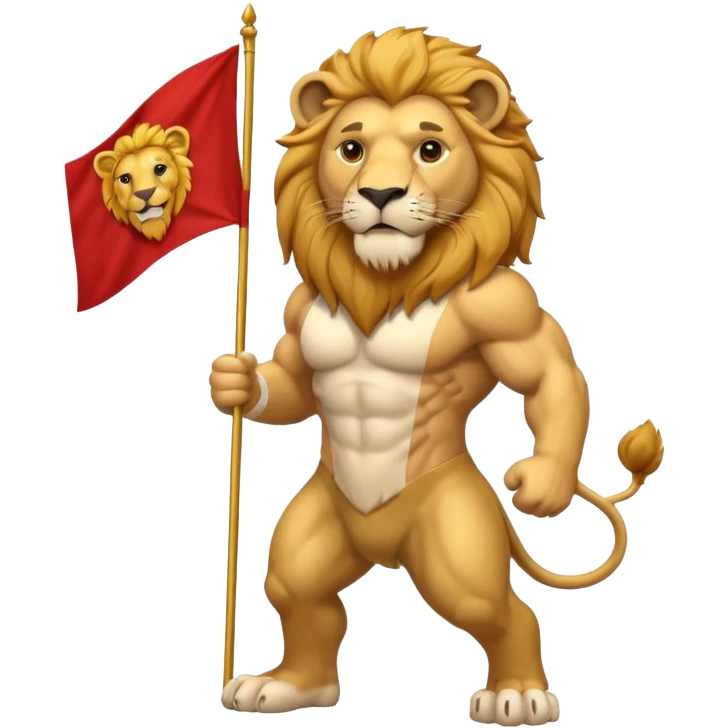 Lion with flag emoji