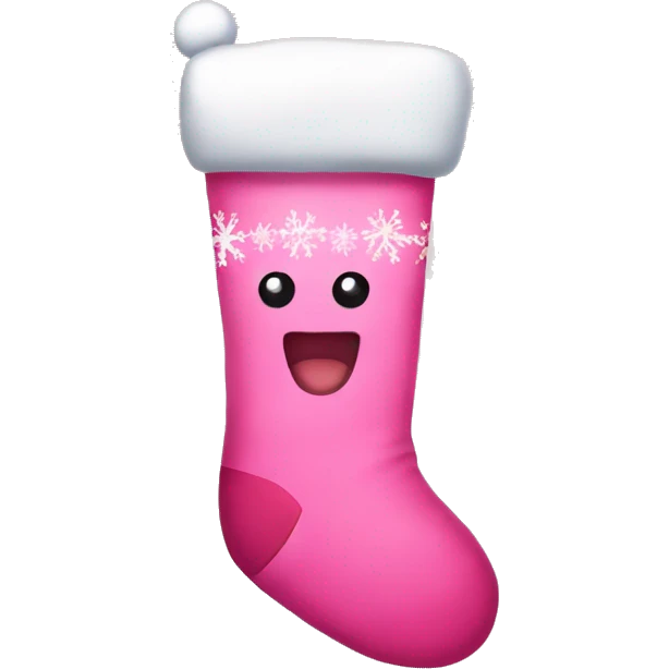 Pink Christmas Sock emoji
