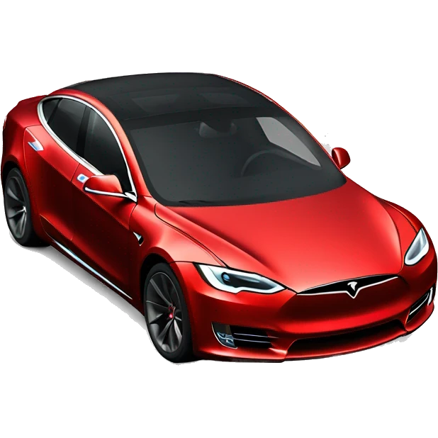 Red Tesla m3 emoji