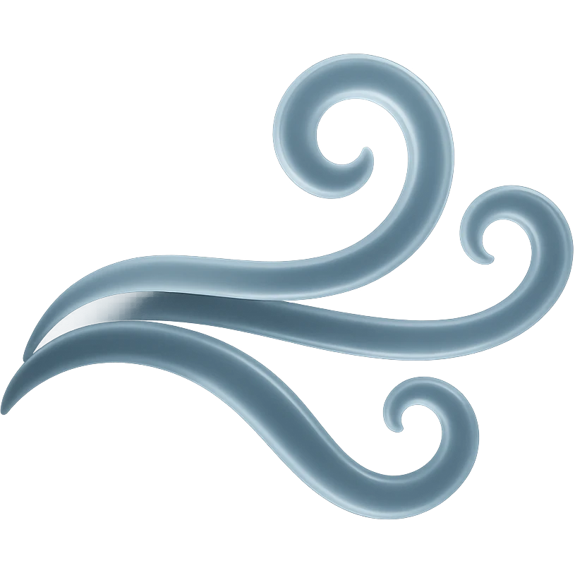 Wind as a mysterious draft emoji