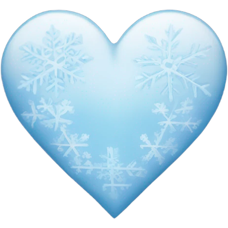 A winter wonderland heart emoji