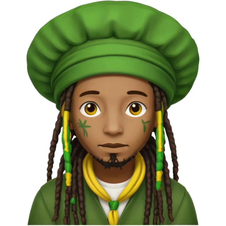 Jamaican dreads with a Jamaican bonnet no person just the hair emoji