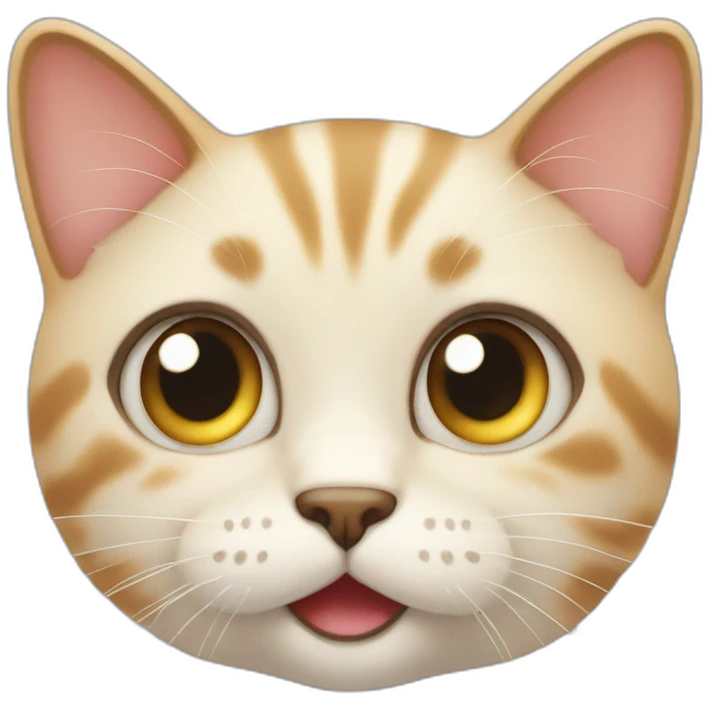 amazed super cute cat emoji
