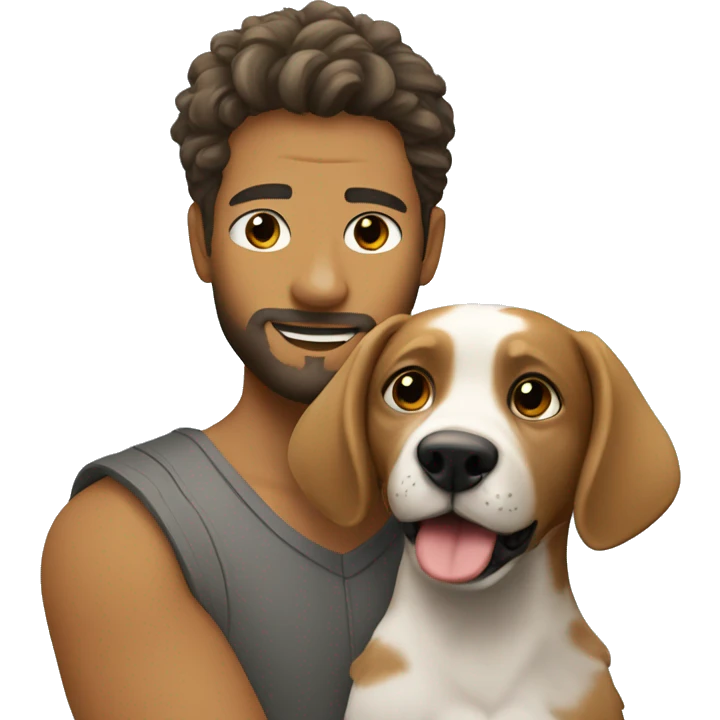My contact Gunnar with my dog moki  emoji