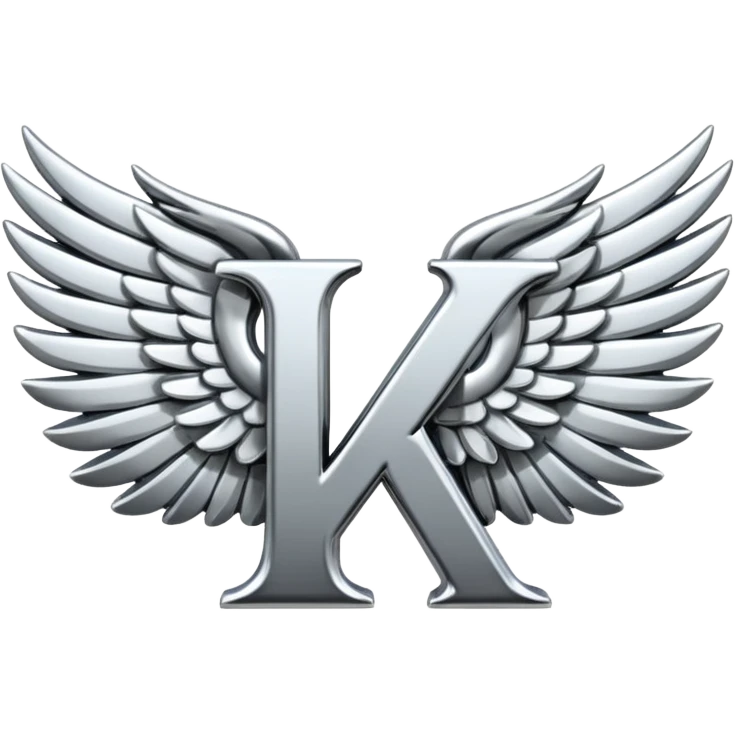Add letter "K" between two wings emoji