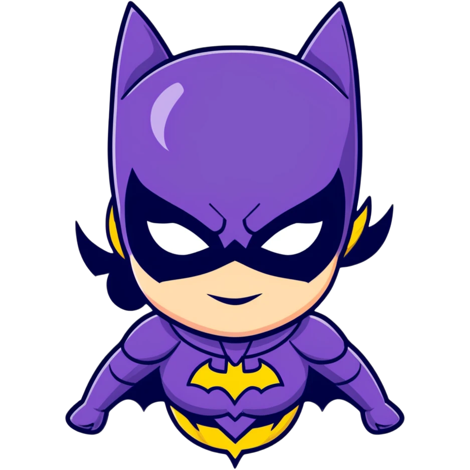 Batgirl superhero face emoji