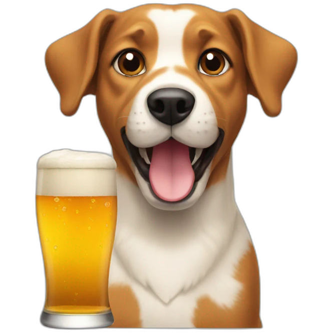 Dog-beer emoji